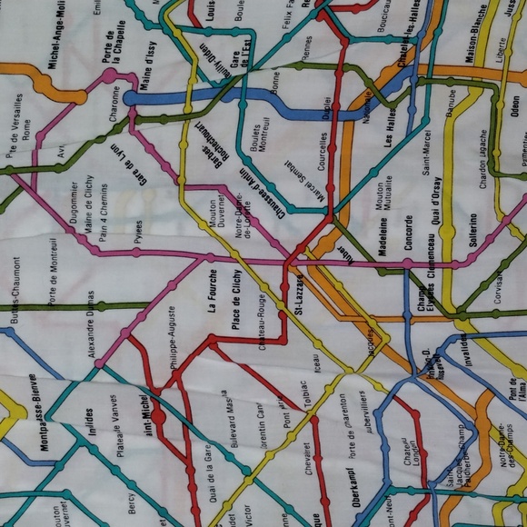 Vintage 90s Lizwear Paris Metro Map Shirt - Picture 7 of 8